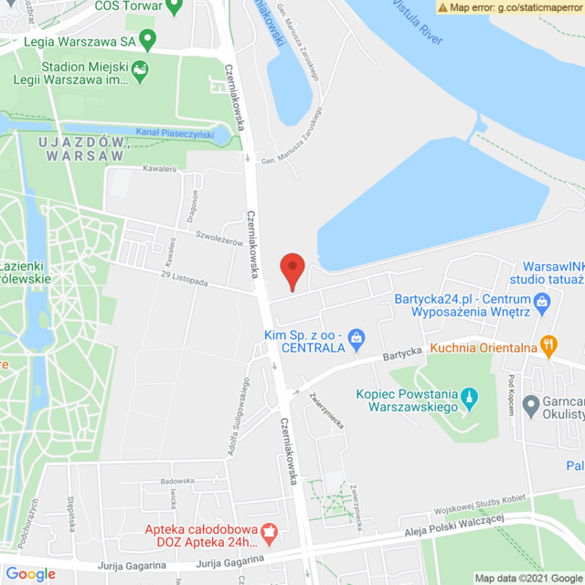 Lokalizacja Toyota Warszawa Czerniakowska